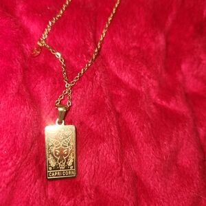 Gold Capricorn Pendant Necklace